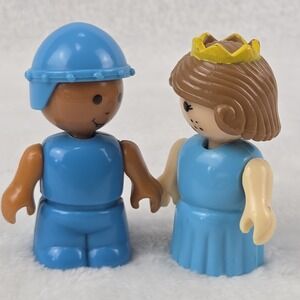 Vintage Shelcore Princess & Knight Figures – Blue Castle Toy Set or Cake Toppers
